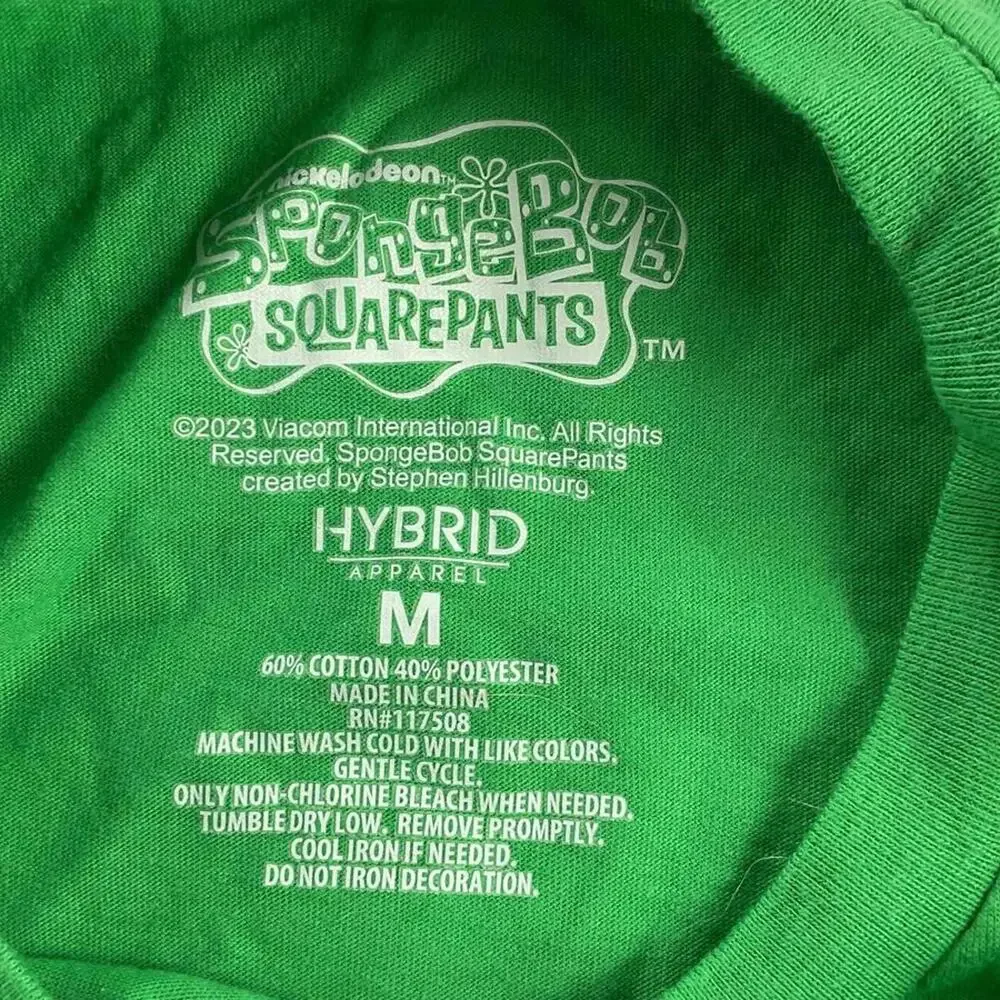 Cute SpongeBob Patrick Star St. Patrick's Day Green T-Shirt Soze Medium - Picture 4 of 4
